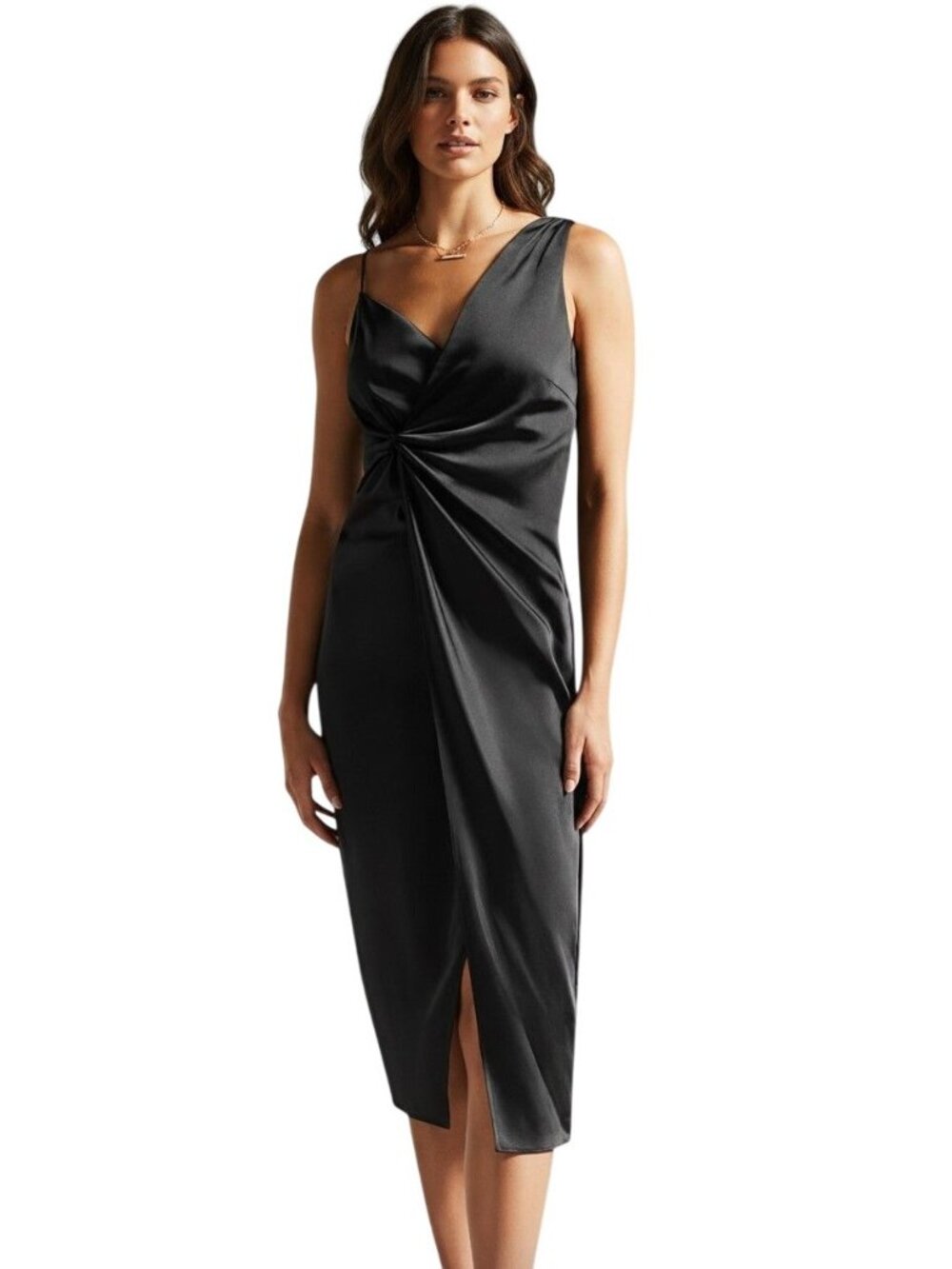 Ted Baker Odellia Asymmetric Waist Slip Dress NWT - Size 2 - Picture 1 of 7